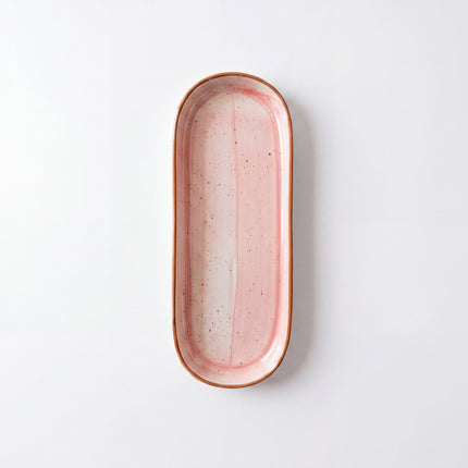 NV Oval Small Platter 12"x4.8" ( Rosewater )