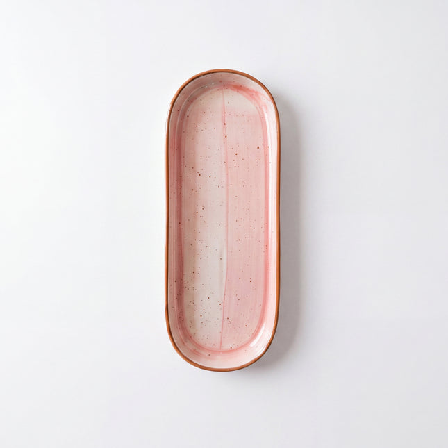 NV Oval Small Platter 12"x4.8" ( Rosewater )