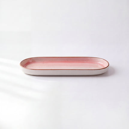 NV Oval Small Platter 12"x4.8" ( Rosewater )