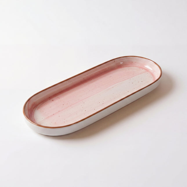 NV Oval Small Platter 12"x4.8" ( Rosewater )