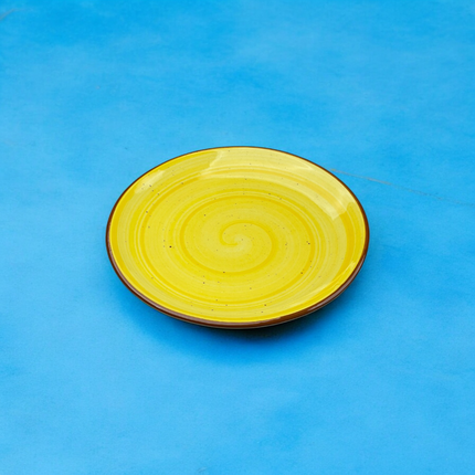 10 inch Rimless Plate ( Yellow Colorline )