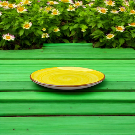10 inch Rimless Plate ( Yellow Colorline )