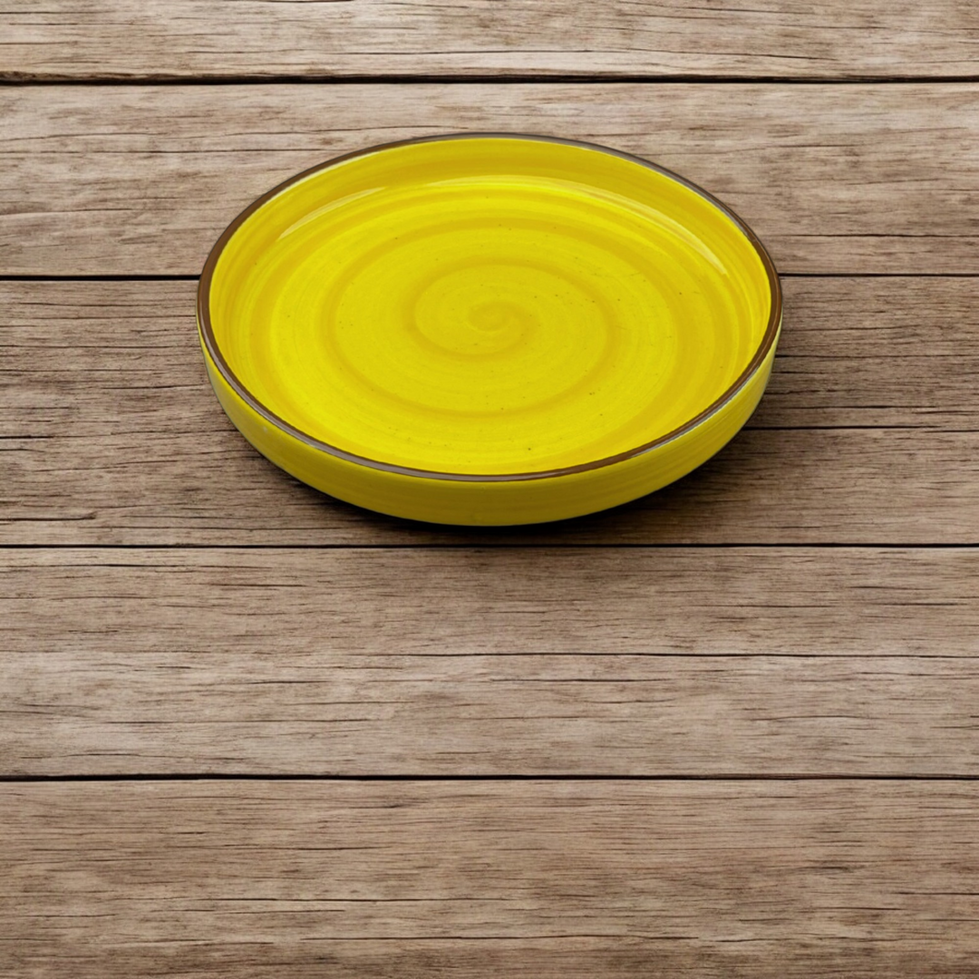 8 inch Classic Plate ( Yellow Colorline )