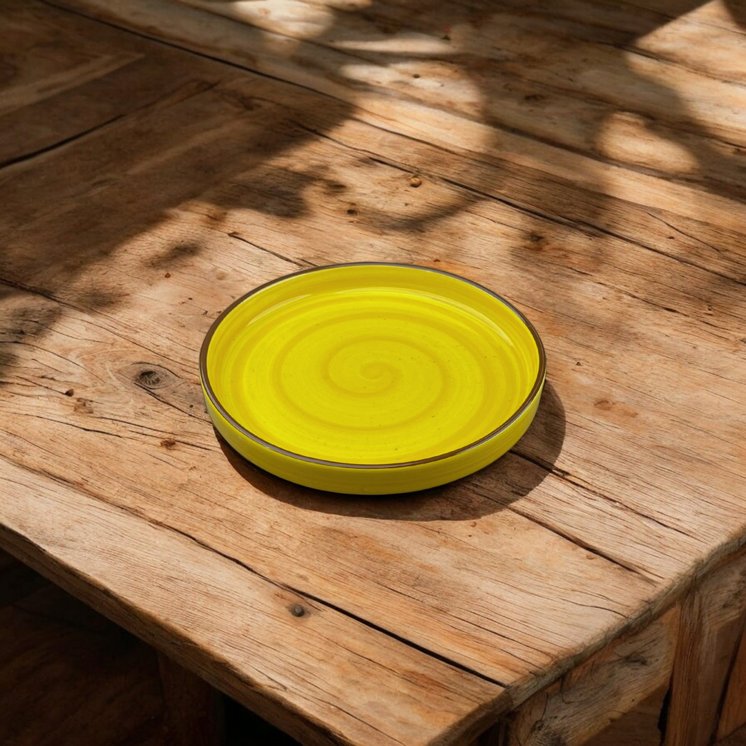 8 inch Classic Plate ( Yellow Colorline )