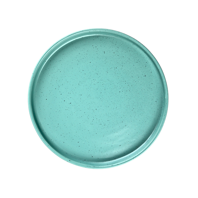 10 inch Classic Plate ( Firozi Matte with Black Specks )