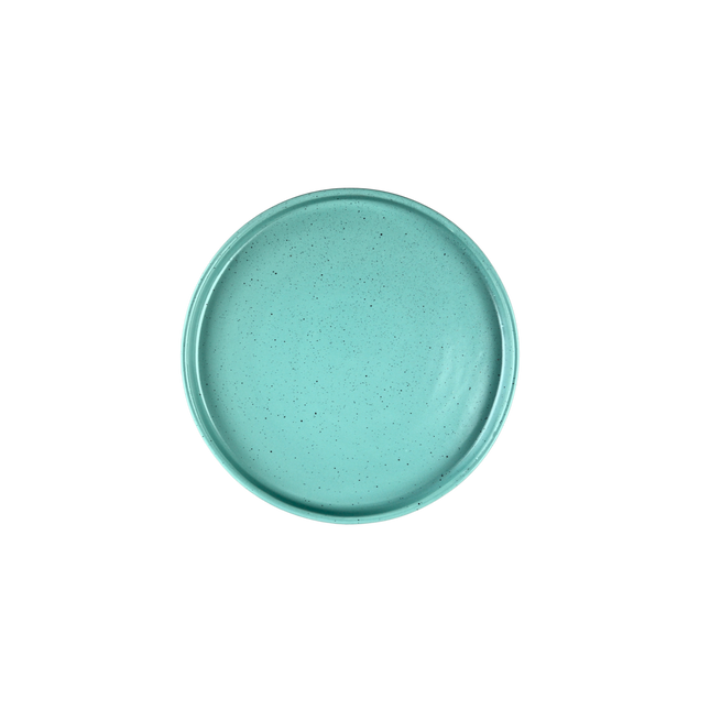 6 inch Classic Plate ( Firozi Matte with Black Specks )
