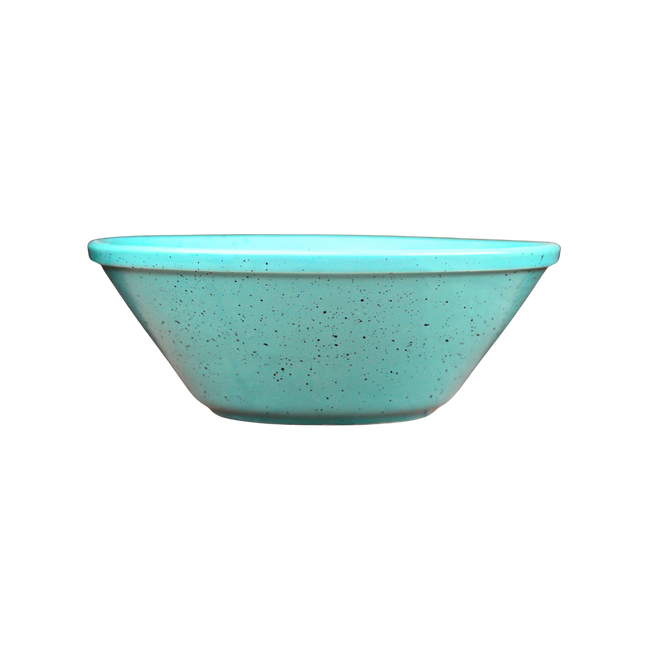 9" V Shaped Bowl ( Firozi Matte with Black Specks )