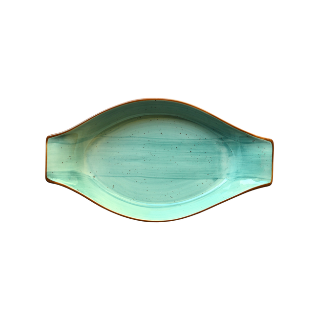 Pasta dish large 10.2"x 5.5" ( Teal Colorline )