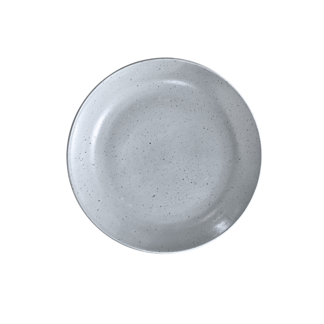 8 inch Rimless Plate ( Grey Matte with Black Specks )