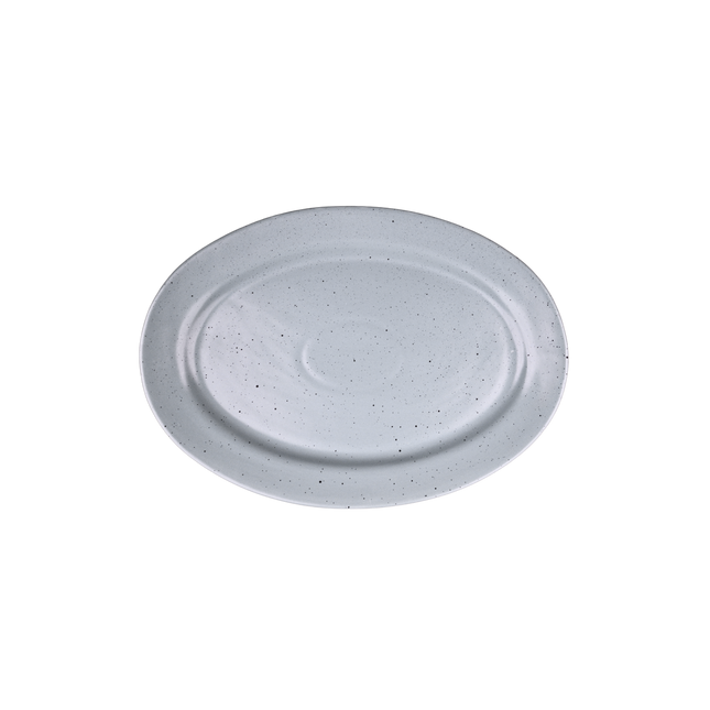 11" Rice Dish with Rim ( Grey Matte with Black Specks )