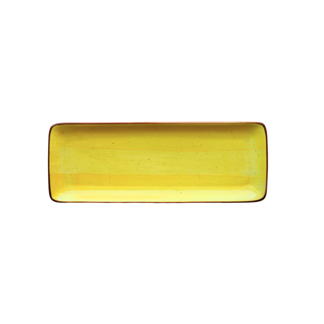 12"x4.5" Rectangular Platter ( Yellow Colorline )