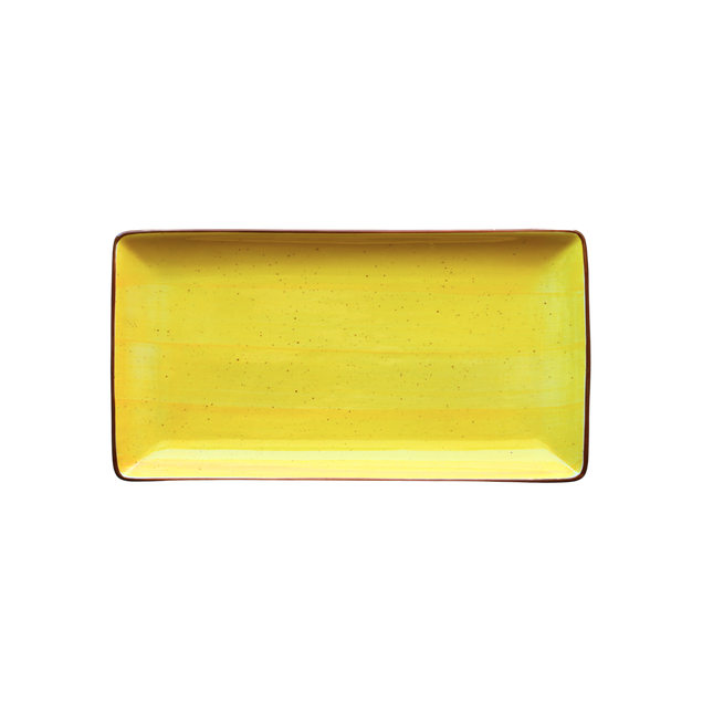 11.5"x6" Rectangular Platter ( Yellow Colorline )