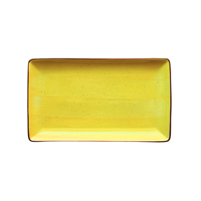 12"x7" Rectangular Platter ( Yellow Colorline )