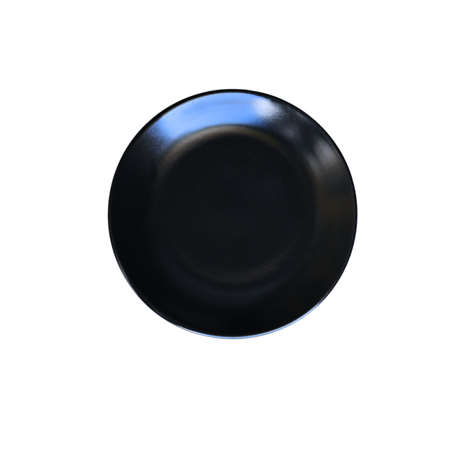 8 inch Rimless Plate ( Textured Black Matte )