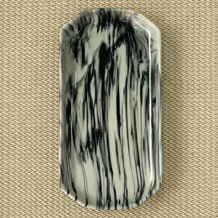 11.5"x6" YM Rectangular Platter ( Black Marble )