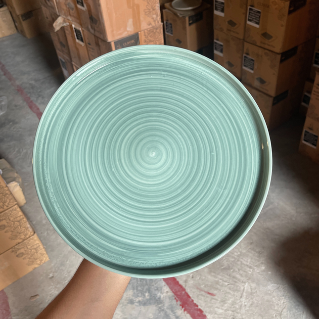 Leftover 12 inch Classic Plate ( Teal Colorline )