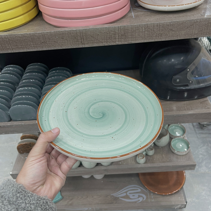Leftover 10 inch Lite Classic Plate ( Teal Colorline )