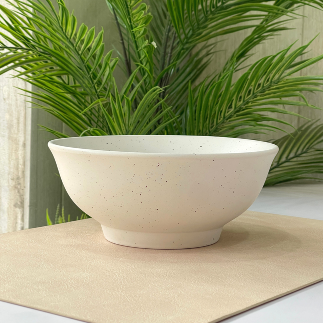 8 inch Round Bowl ( Snow Cocoa )