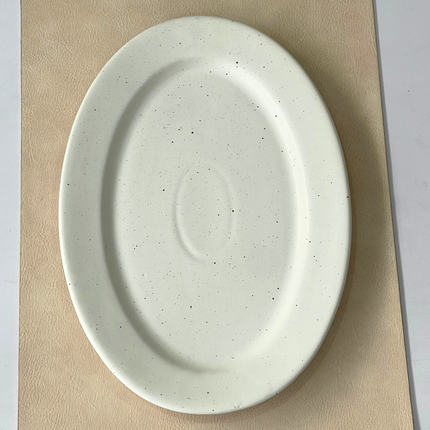 22 Pieces Dinner Set ( 4 Persons ) ( White Matte with Brown Specks )