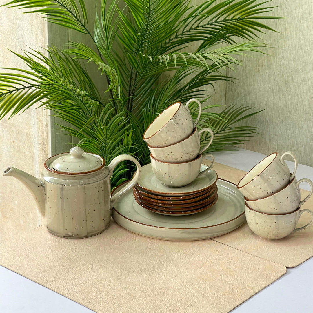 Tea Set - 15 Pieces - ( Ash ) - (WM)