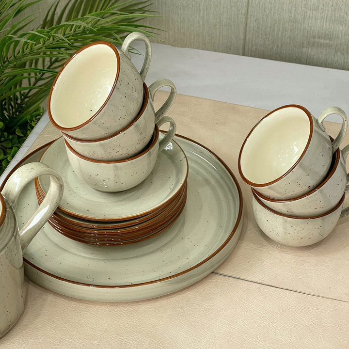 Tea Set - 15 Pieces - ( Ash ) - (WM)