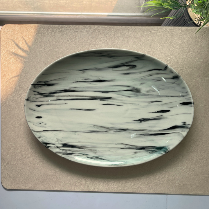 11 inch Rimless Rice Dish ( Black Marble )