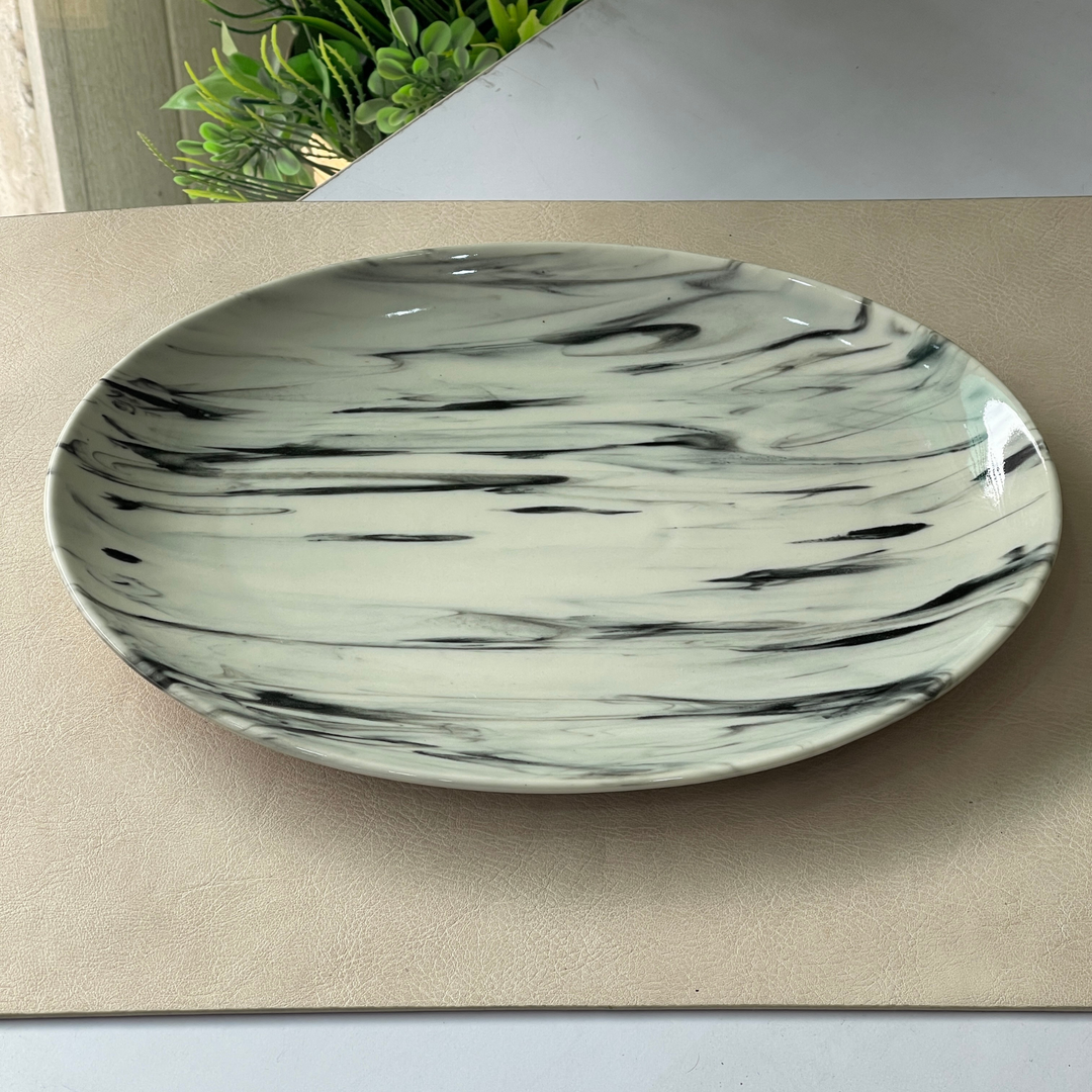 11 inch Rimless Rice Dish ( Black Marble )