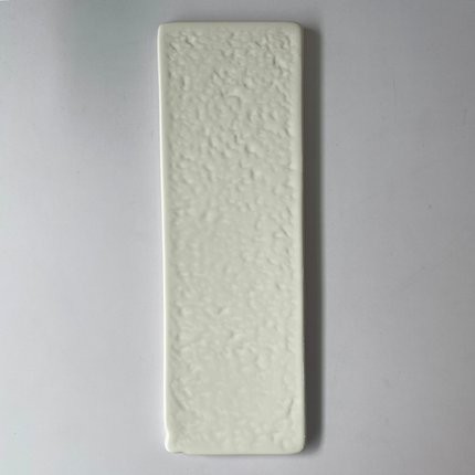 15.5" x 6" Flat Rectangular Slab ( Glossy White )