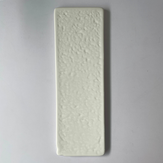 15.5" x 6" Flat Rectangular Slab ( Glossy White )