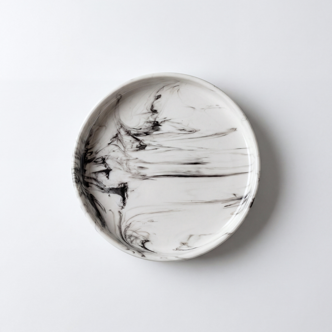 8 inch Classic Plate ( Black Marble )