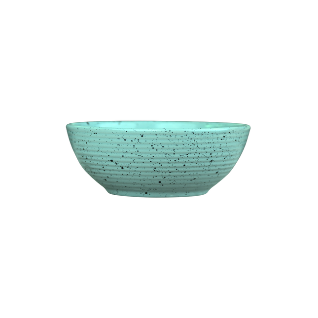 7" Circular Bowl ( Firozi Matte with Black Specks )