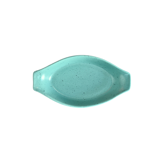 Pasta dish Small 7.8"x 4.3" ( Firozi Matte with Black Specks )