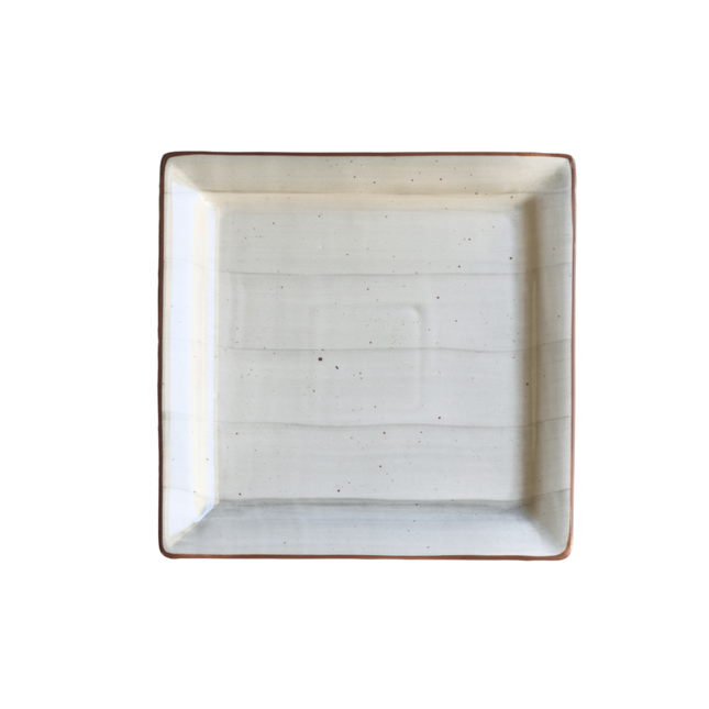 9" Square Platter ( Grey Colorline )
