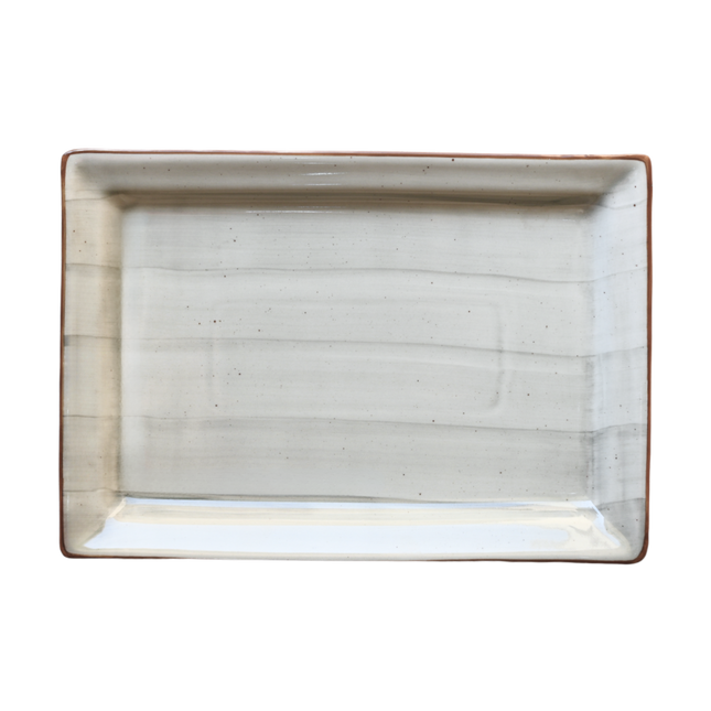 13.5"x9.5" Rectangular Platter ( Grey Colorline )