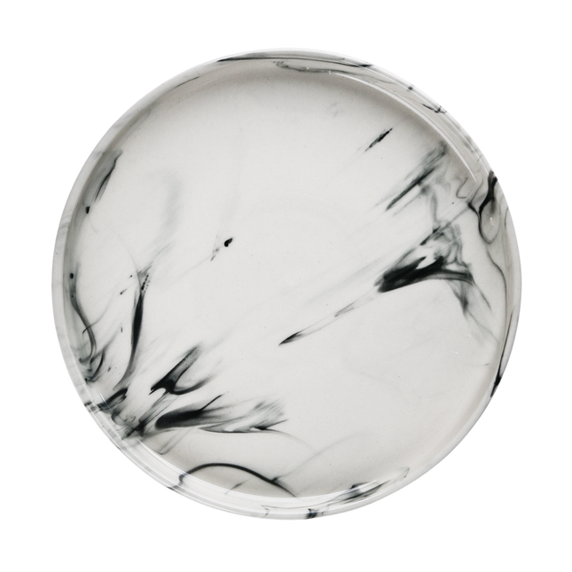12 inch Classic Plate ( Black Marble )