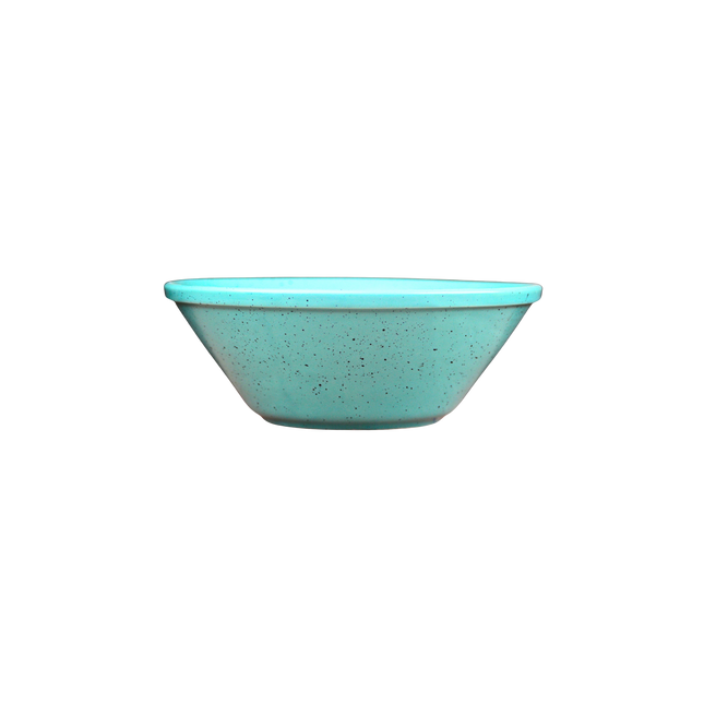 7" V Shaped Bowl ( Firozi Matte with Black Specks )