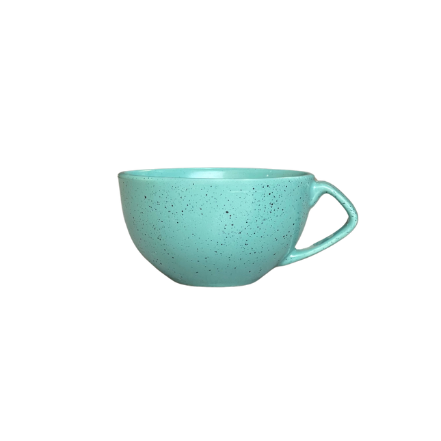 D Handle Coffee Cup ( Firozi Matte with Black Specks ) ( 270 ml )