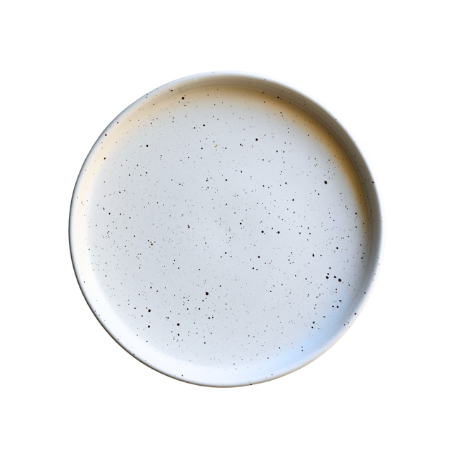10 inch Classic Plate ( White Matte with Black Specks )
