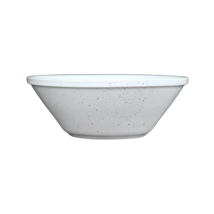 9" V Shaped Bowl ( White Matte with Black Specks )
