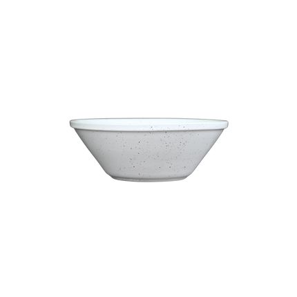7" V Shaped Bowl ( White Matte with Black Specks )