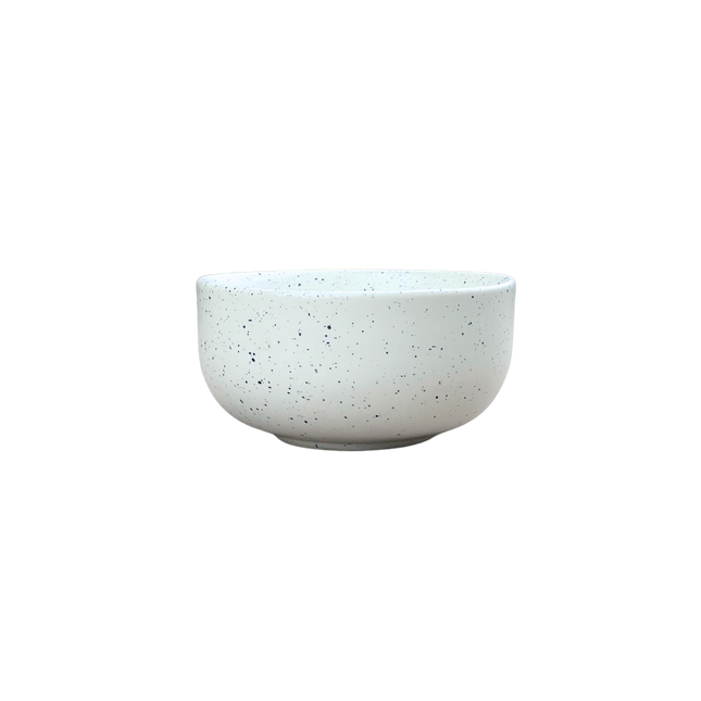 5" Single Serving Bowl ( White Matte with Black Specks )