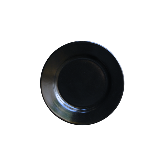 7 inch Flat Plate with Rim ( Textured Black Matte )