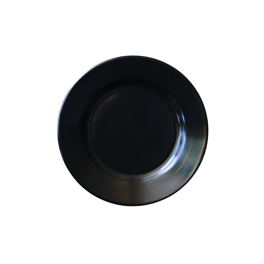 8 inch Flat Plate with Rim ( Noir )