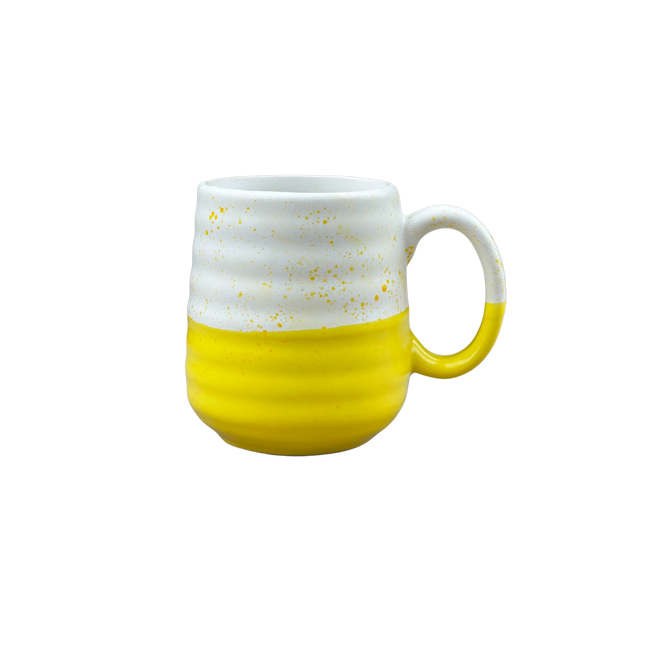 S10 Irregular Mug ( Yellow and White ) ( 470 ml ) ( 1 Mug )