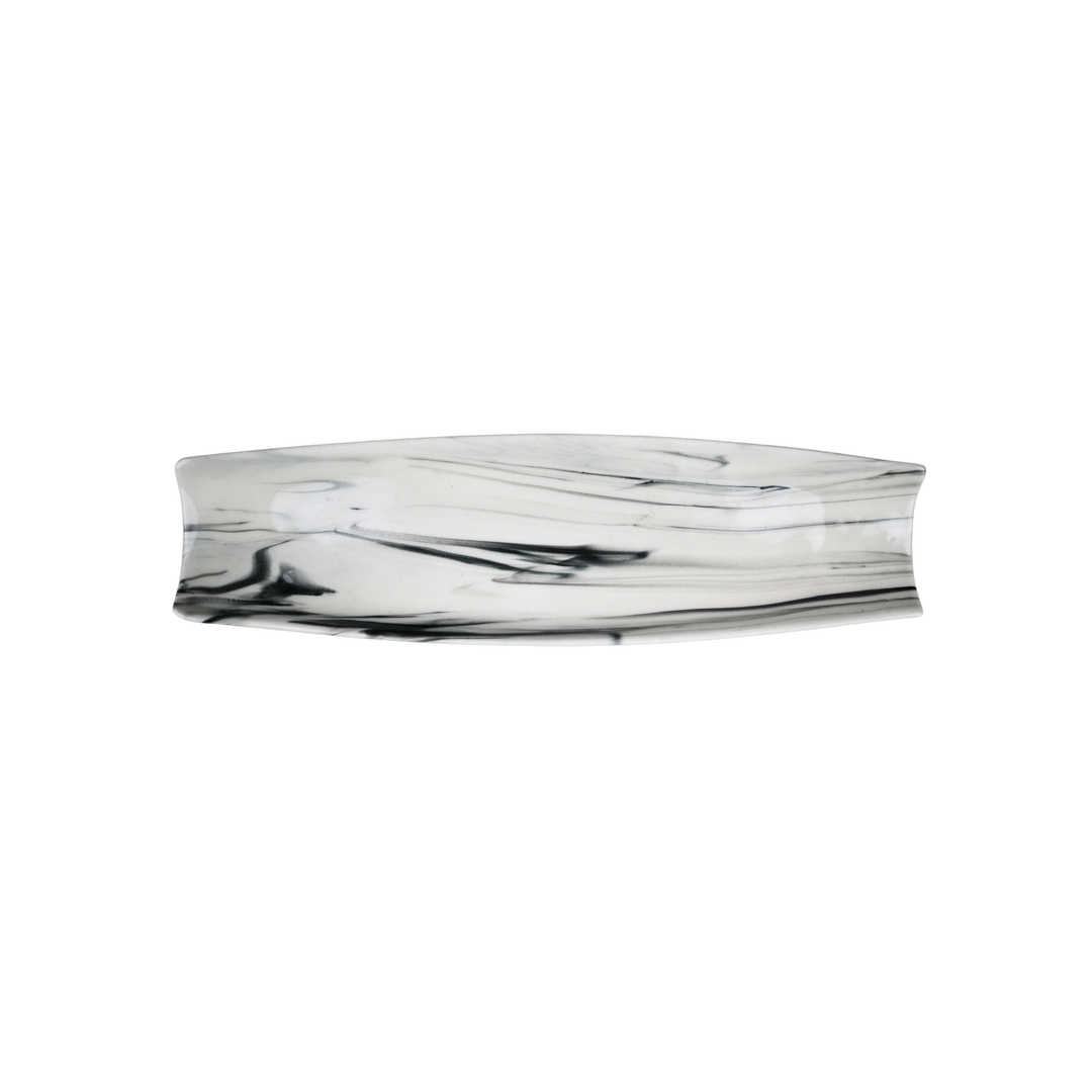 Curved Sushi Platter ( Black Marble )