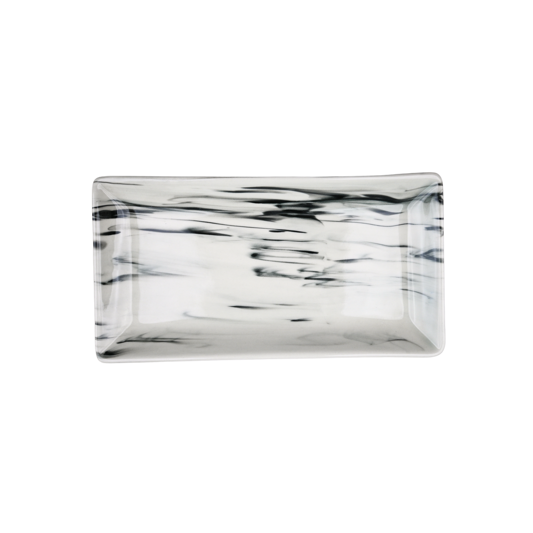 11.5"x6" Rectangular Platter ( Black Marble )