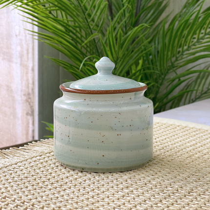 RK Sugar Pot ( Teal Colorline ) ( 360 ml )