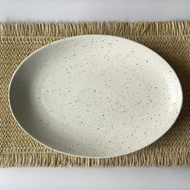 13 inch Rimless Rice Dish ( Snow Onyx )