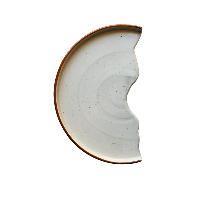10 inch Half Classic Plate ( Grey Colorline )