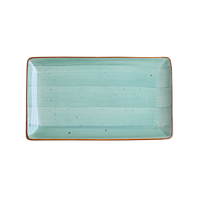 12"x7" Rectangular Platter ( Teal Colorline )